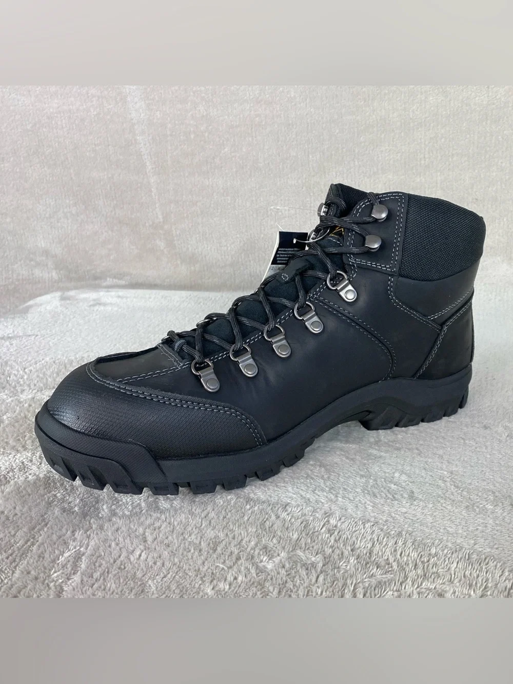 Caterpillar Threshold Work Boots Mens Size 14 W Black‎ Leather Waterproof ST NEW